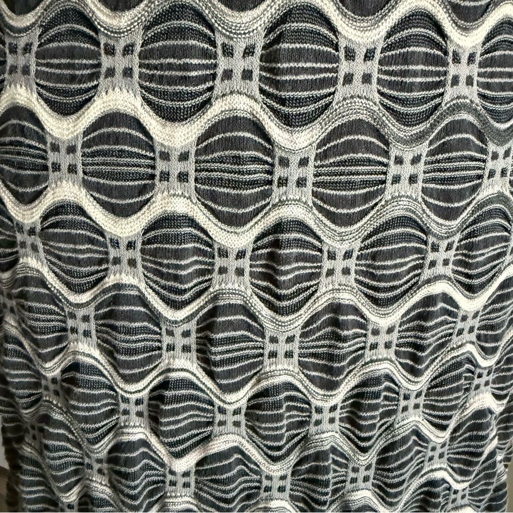 Missoni Gray and Black Geometric Print Wool Blend Sweater Dress Size IT 44 US 8 - Picture 2 of 8